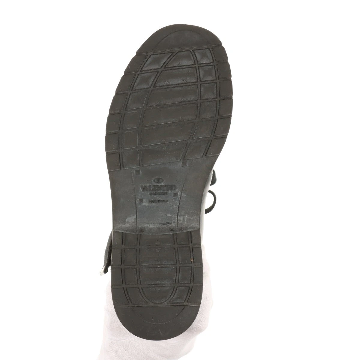 ヴァレンティノ ガラヴァーニ 】 薔薇 ショート丈 ラバーブーツ 黒 39 VALENTINO GARAVANI VALENTINO GARAVANI シューズ | ショート