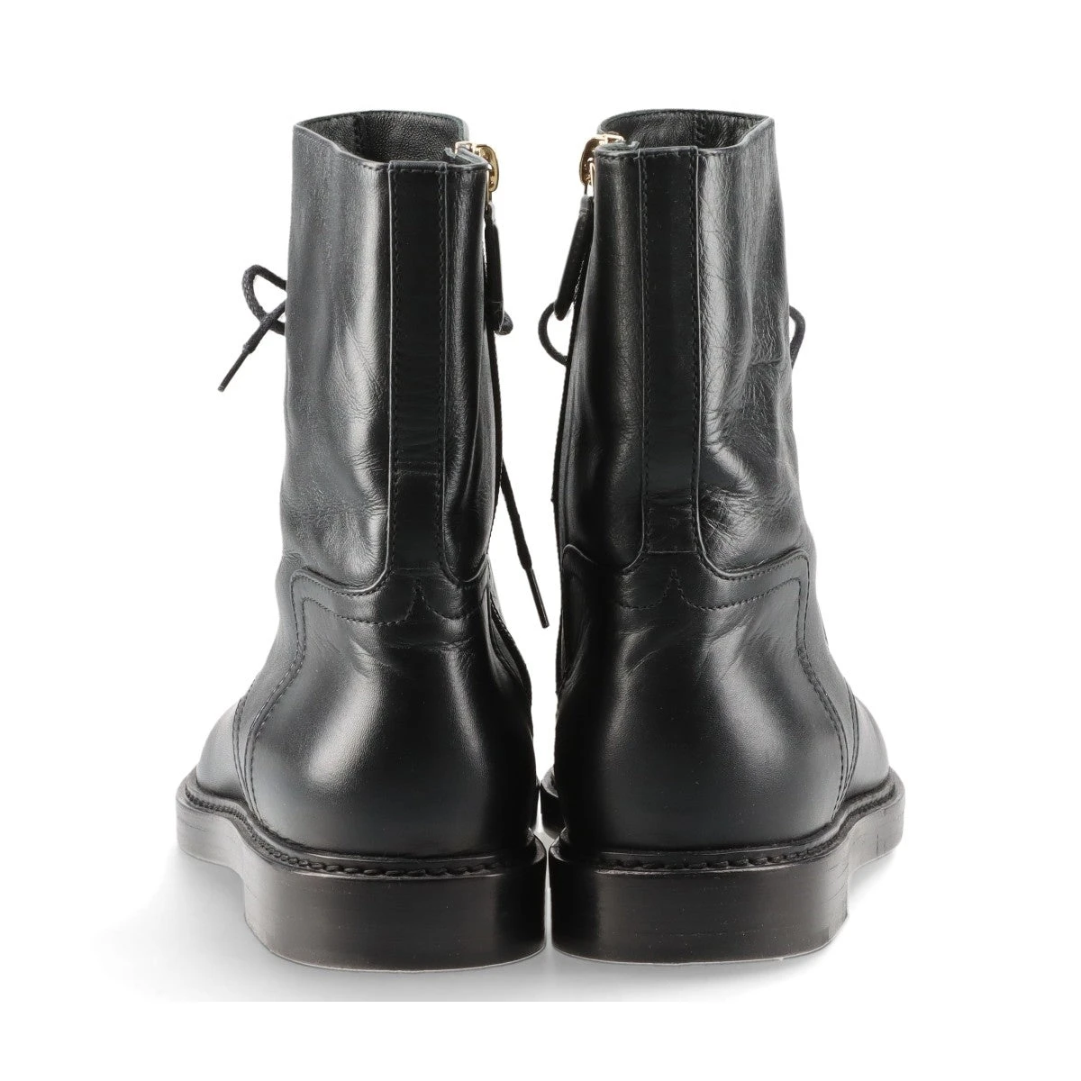 シャネル ココマーク レザー ショートブーツ 38 レディース ブラック