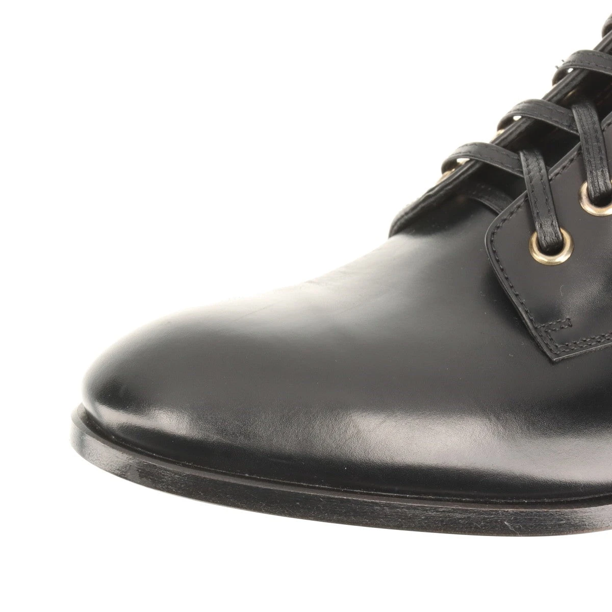 サントーニ レザー ショートブーツ 36 レディース ブラック レース