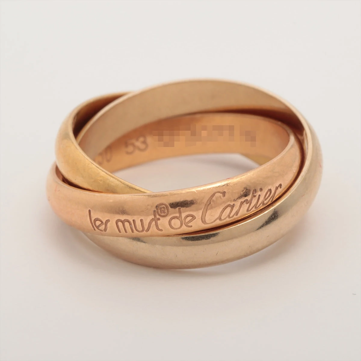 Cartier カルティエ トリニティリング 750YG/WG/PG 47号 箱 カルティエ 
