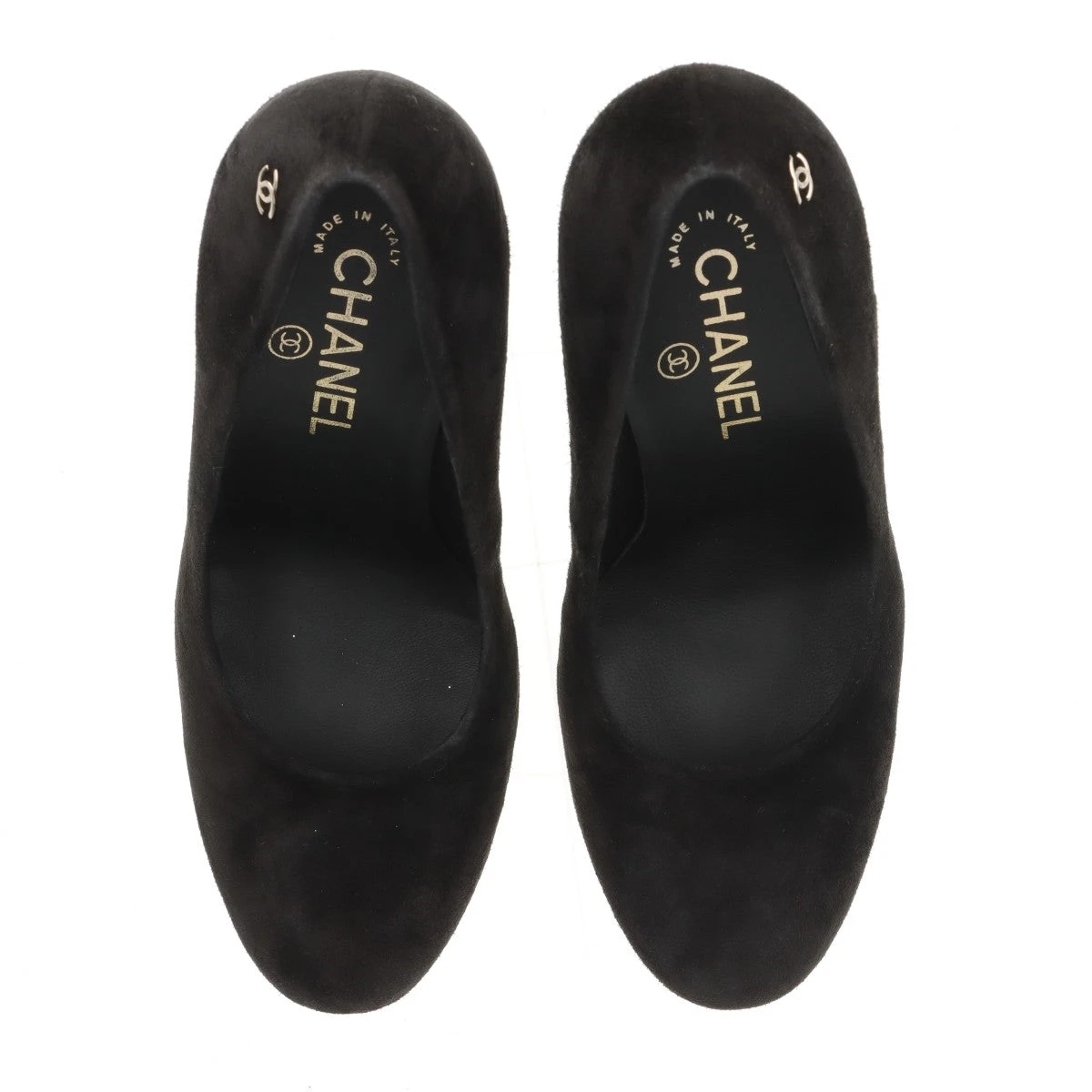シャネル パンプス スウェード オレンジ #38 CHANEL シャネル パンプス レディース35ハーフ ベージュ