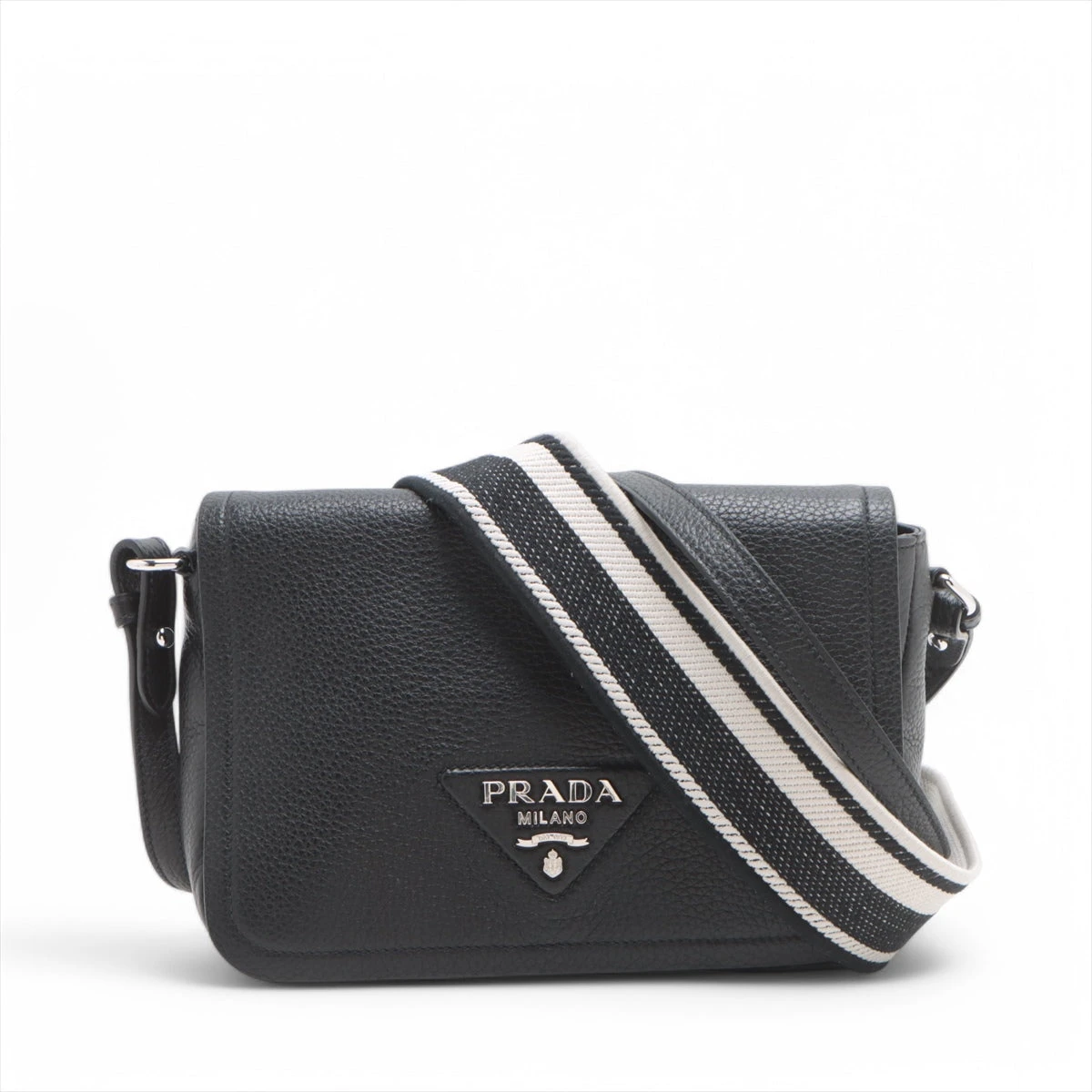 PRADA ヴィテロダイノソフト ショルダーバック 1BD314 ヴィッテロダイノ 2WAYショルダーバッグ レザー 黒 1BD314