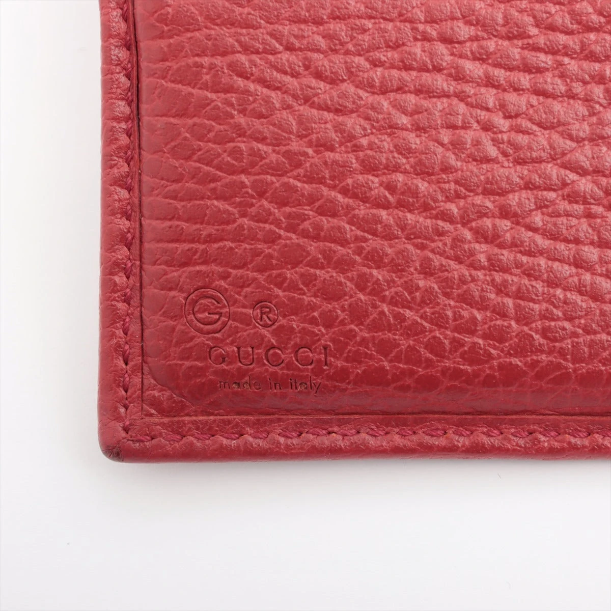 本物 グッチ GUCCI インターロッキングG 二つ折り 折財布 コンパクトウォレット レザー レッド 615525 財布 ウォレット 中古 GUCCI（グッチ） 財布 レディース ブランド 二つ折り財布 インター