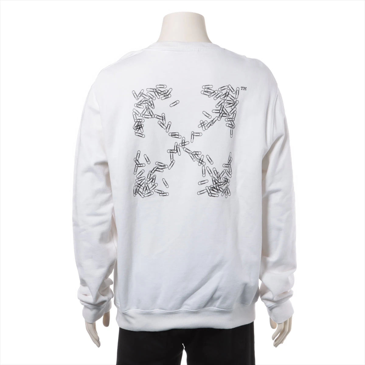 オフホワイト コットン スウェット L メンズ ホワイト  