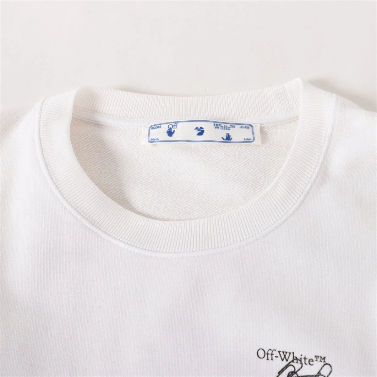 オフホワイト コットン スウェット L メンズ ホワイト  