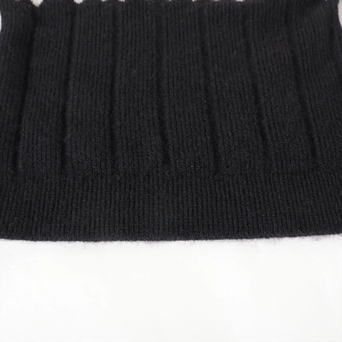 サンローラン 21AW ウール×ナイロン ニット XS メンズ ブラック