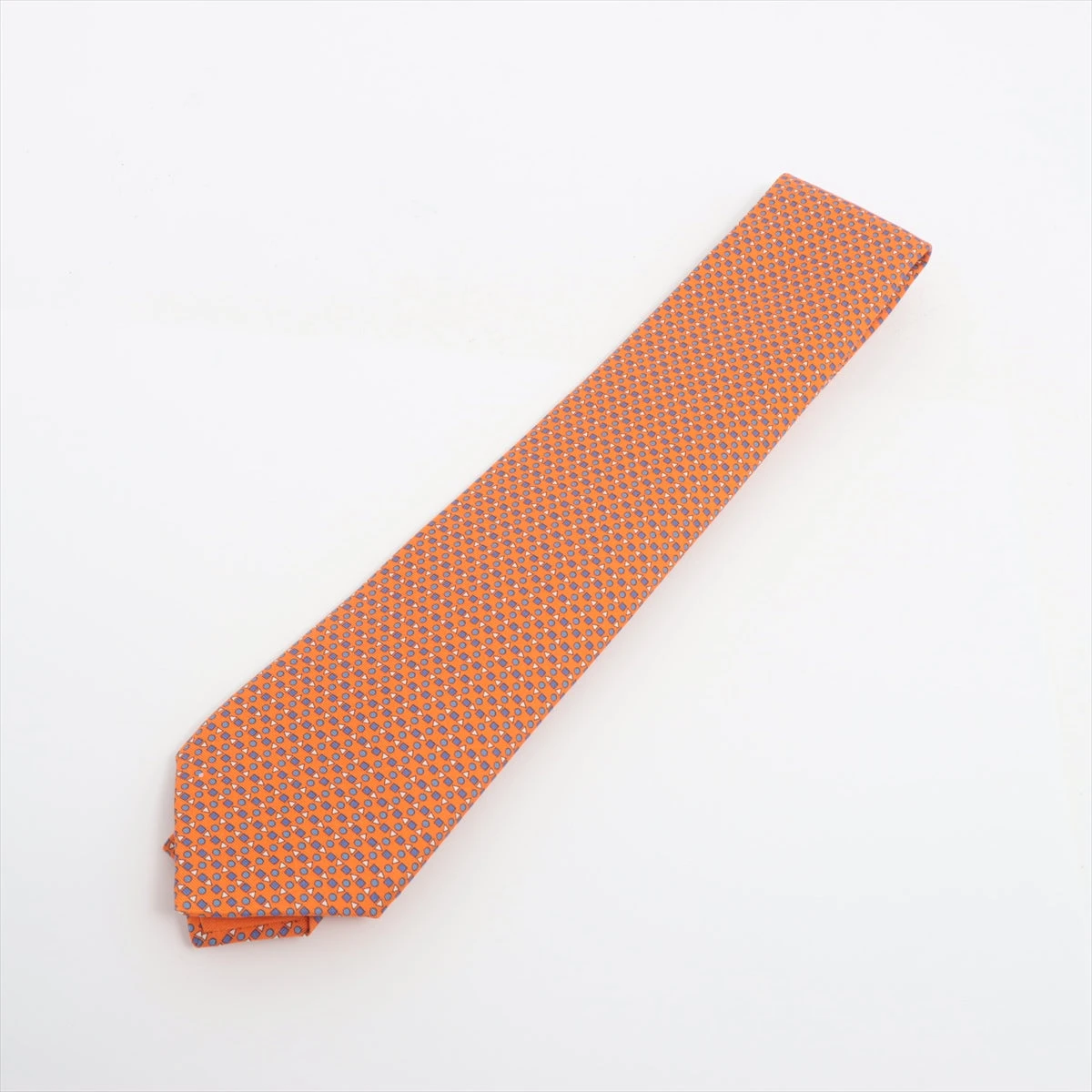 エルメス ネクタイ シルク オレンジ A3490494｜中古ブランド品