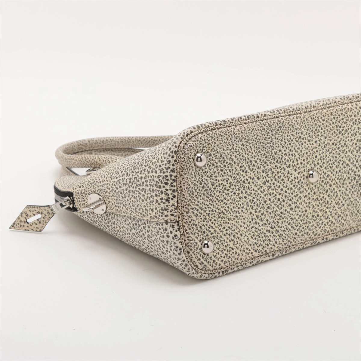 エルメス ボリード31 ダルメシアン ブラック×ホワイト シルバー金具