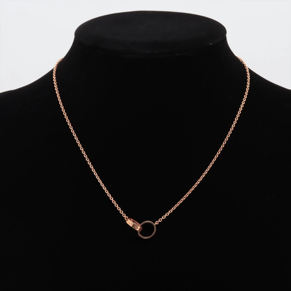 カルティエ ベビーラブ Au750 ネックレス カルティエ CARTIER ベビーラブリング ネックレス PG Au750 7.0g