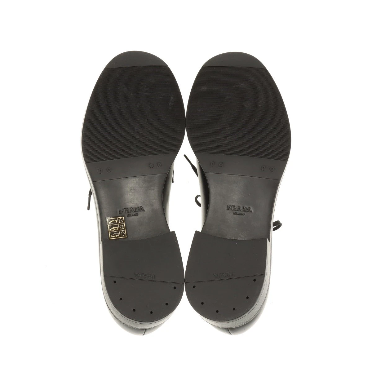 プラダ PRADA レザー サンダル シューズ 8.5 黒 ブラック メンズ