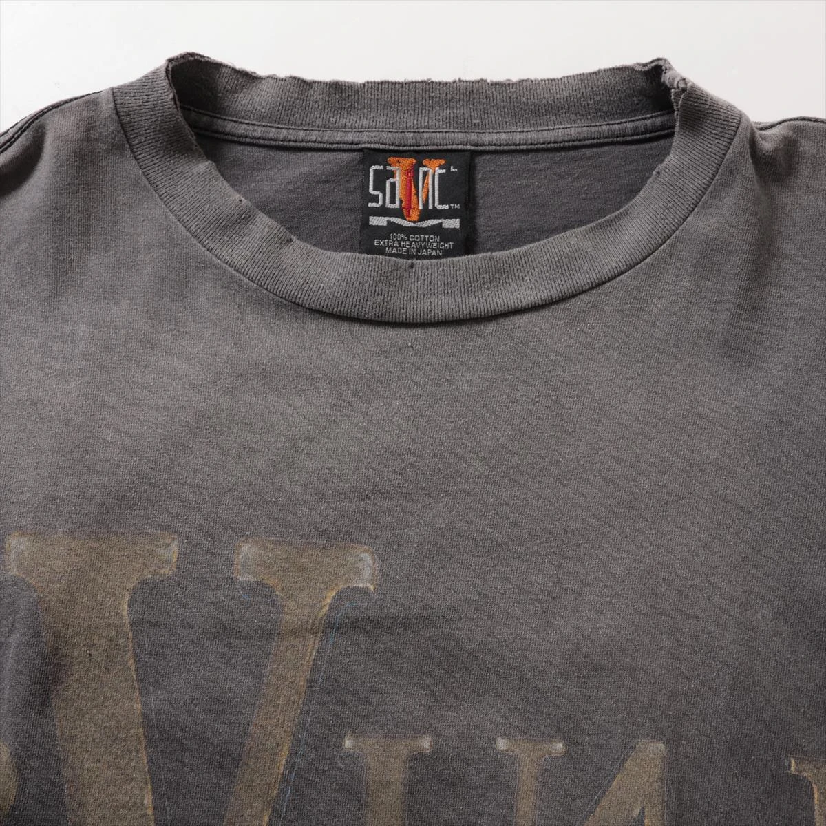 セントマイケル コットン ロングTシャツ L メンズ グレー SM-A22-0000 