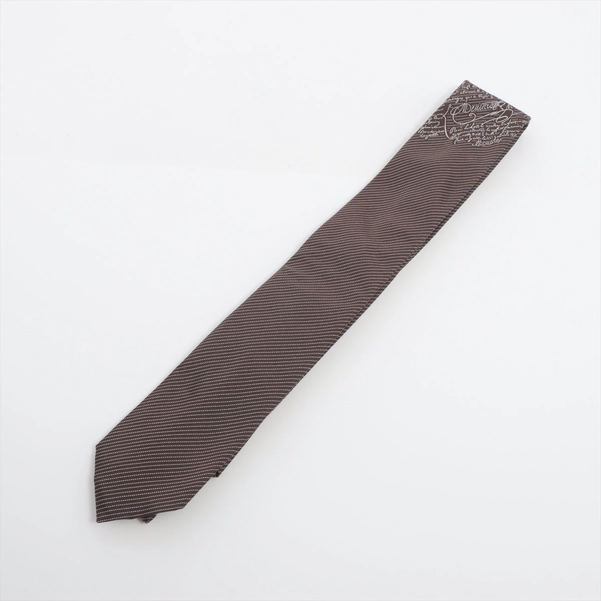 Berluti/ベルルッティ　カリグラフィ　ストライプ　シルク　ネクタイ Berluti (ベルルッティ) カリグラフィ レジメンタル シルク