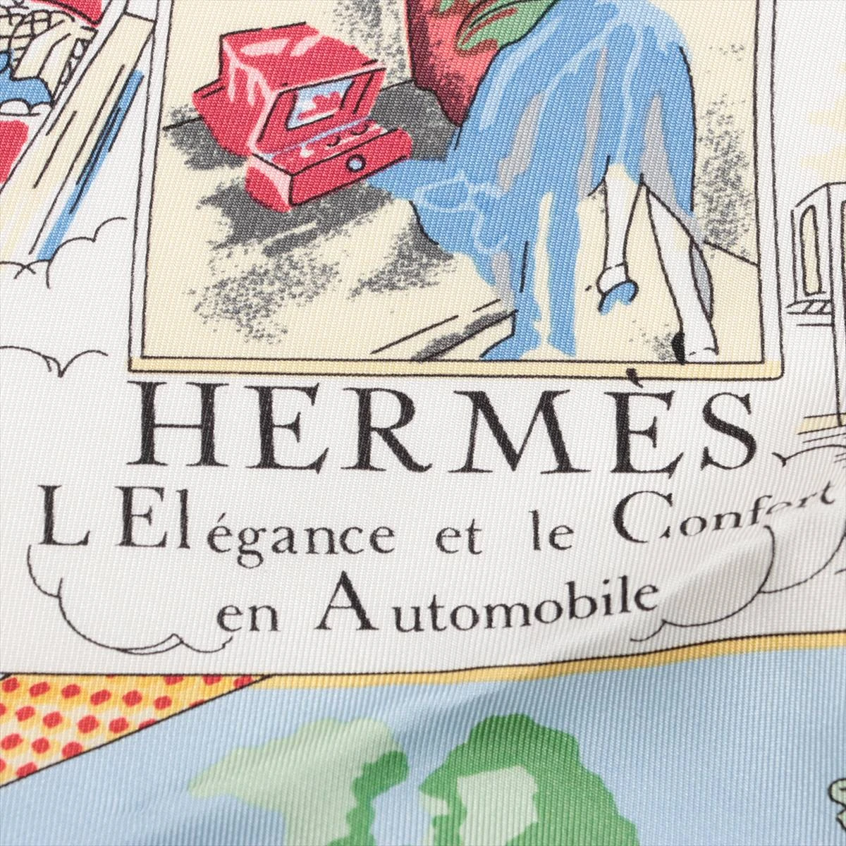 ☘️新品未使用☘️ HERMES　自動車の快適　スカーフ カレ90 希少 HERMES エルメス スカーフ カレ90 自動車の快適 小物