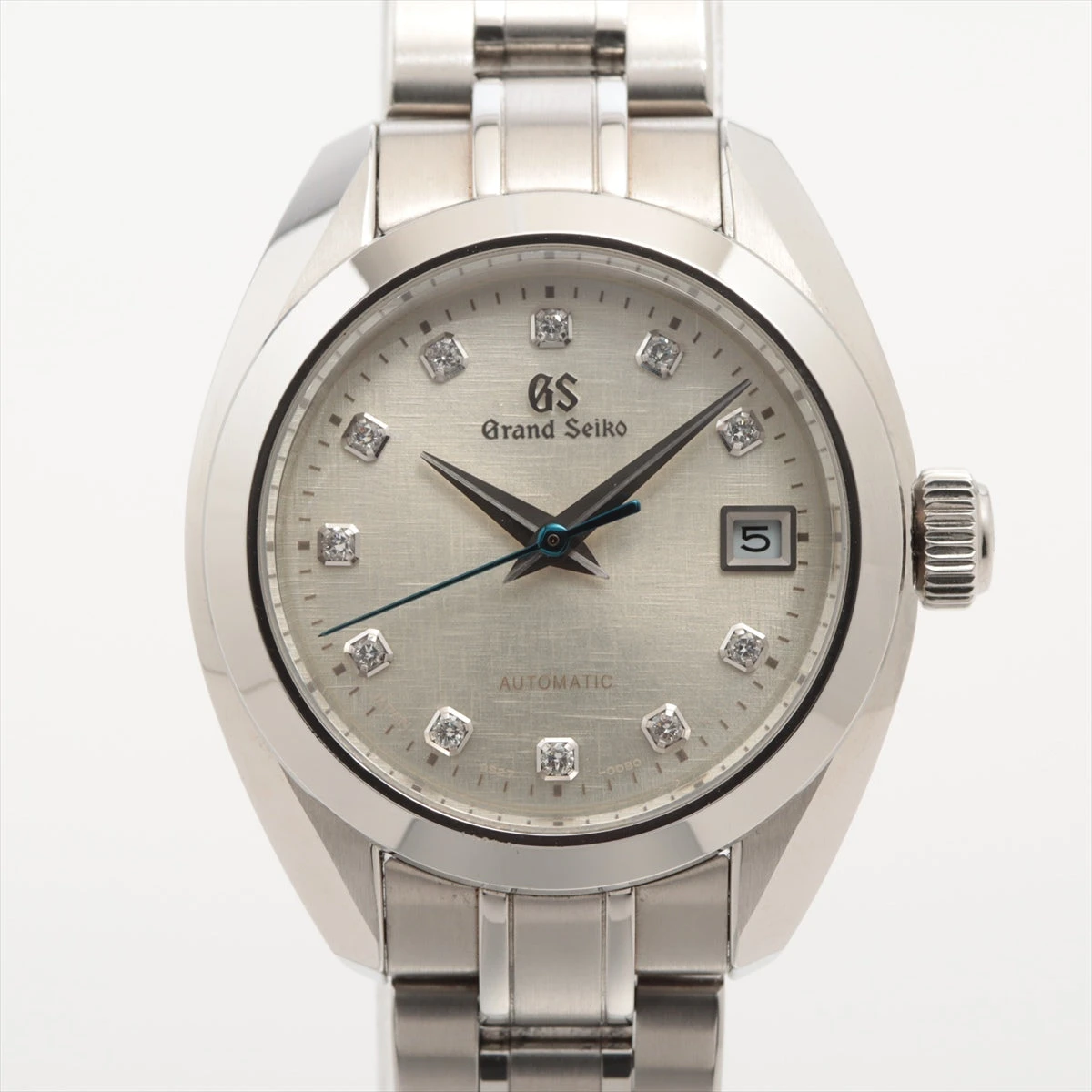 SEIKO セイコー グランドセイコー シルバー文字盤 クォーツ 革ベルト 