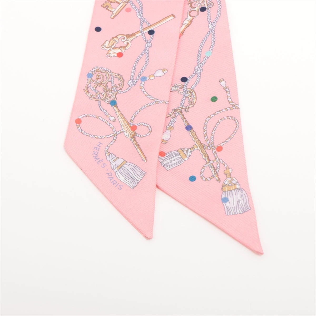 エルメス ツイリー レクレアポア Les Cles a Pois スカーフ シルク