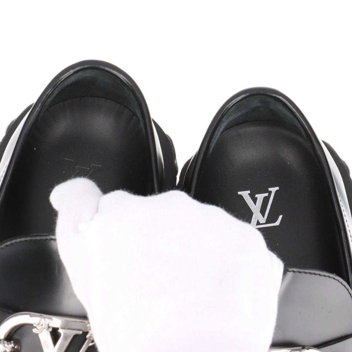ヴィトン LV バロックライン 22年 レザー ローファー 6 1/2