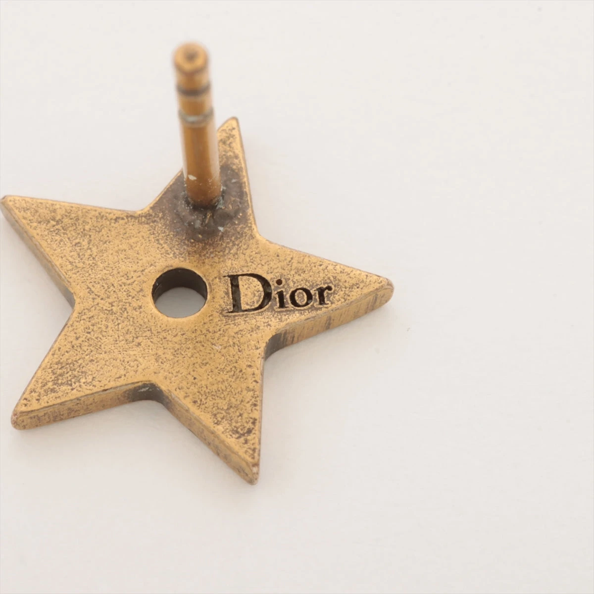 確実正規品　希少　オールド　ディオール　ピアス　両耳　ゴールド　Dior ディオール ピアス レディース 両耳 スタッド DIOR CD NAVY