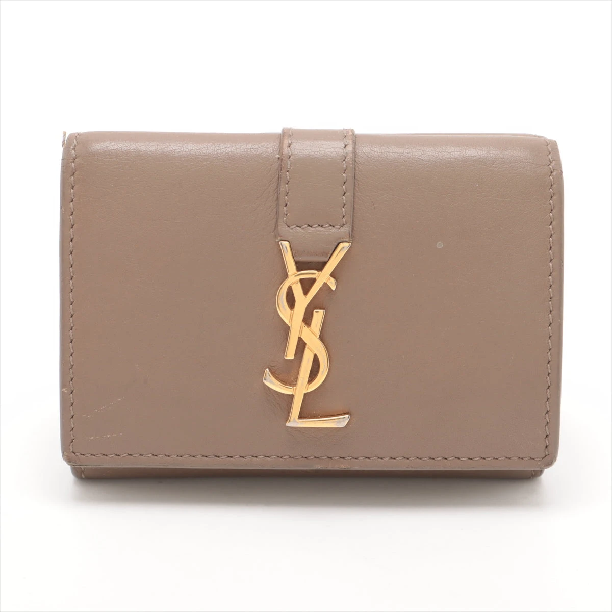 YSL ベージュ レザー 長財布