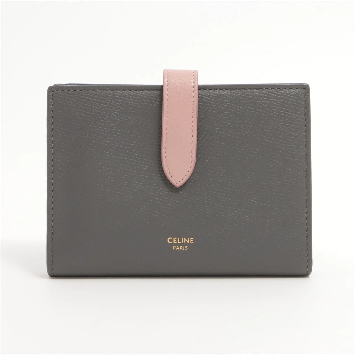 セリーヌ スモールストラップウォレット レザー 財布 グレー
