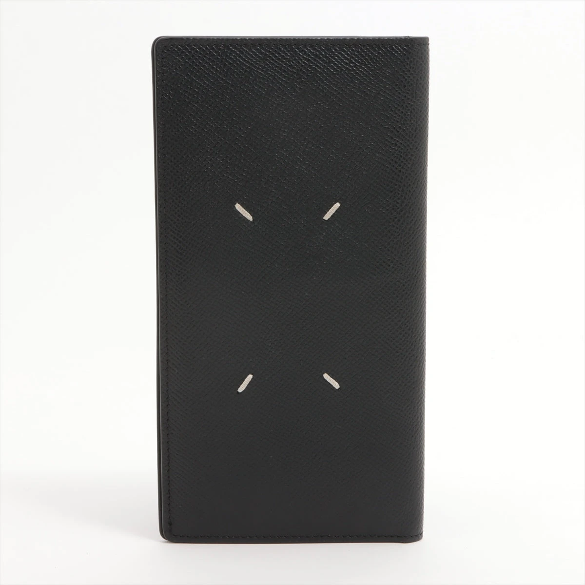 メゾンマルジェラ 4ステッチ レザー 長財布 ブラック A3488957｜中古