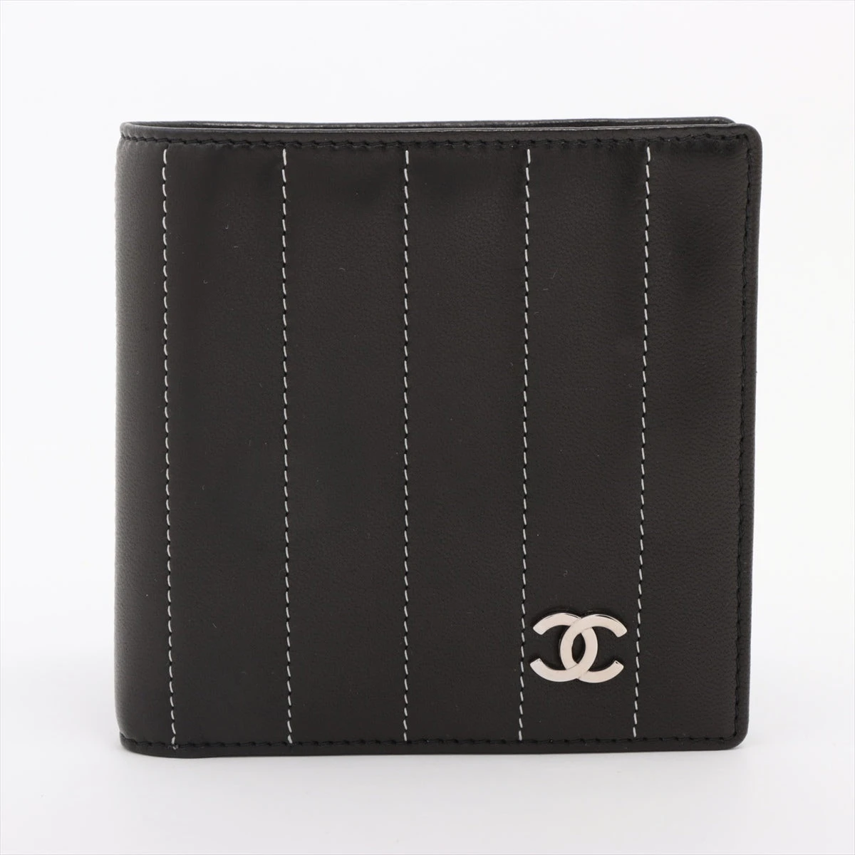 CHANEL】シャネル ココマーク ラムスキン 2つ折り財布