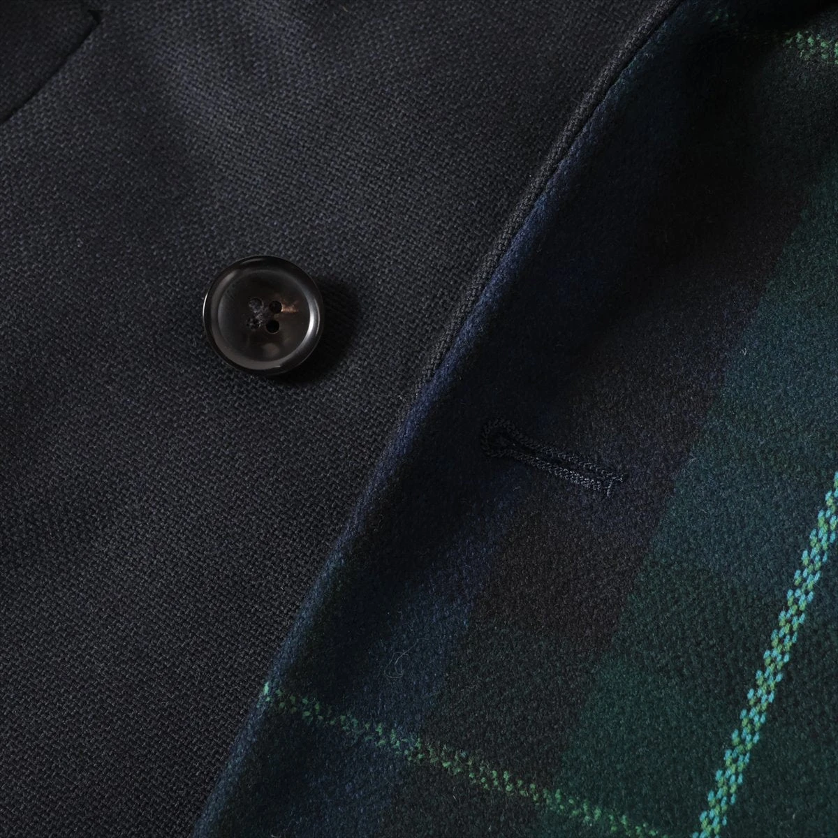 未使用級美品✨　ポールスミス　ダブル　ピーコート　XXL ブラック　黒　ウール ポールスミス PAUL SMITH 美品 18AW DREAMER BLACK WATCH MIX UP