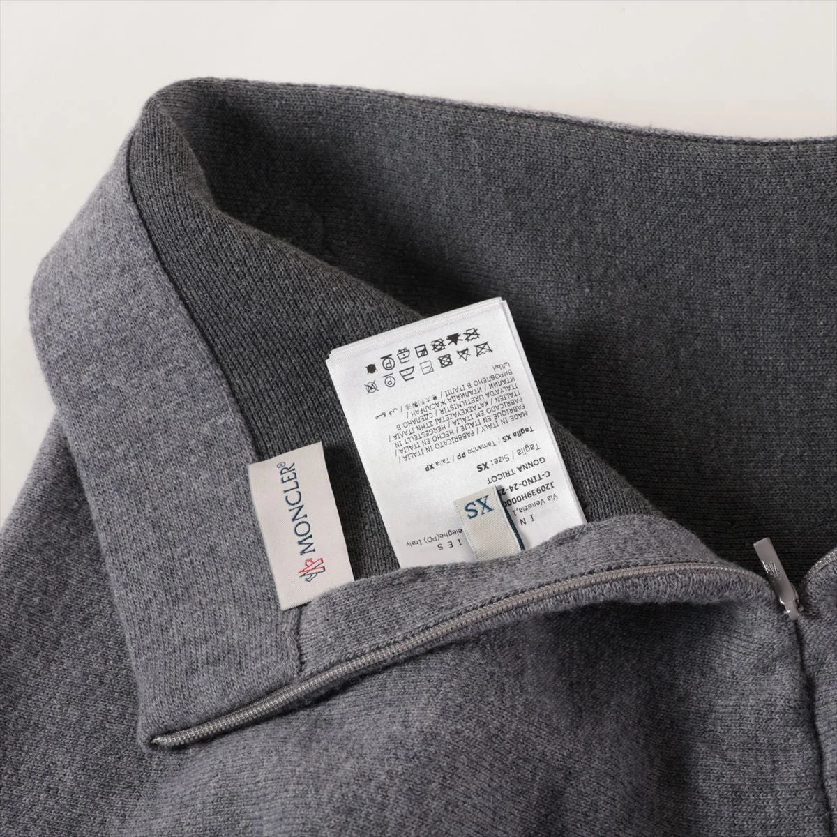 美品 モンクレール GONNA コットン ウール ニットスカート 24年 正規品