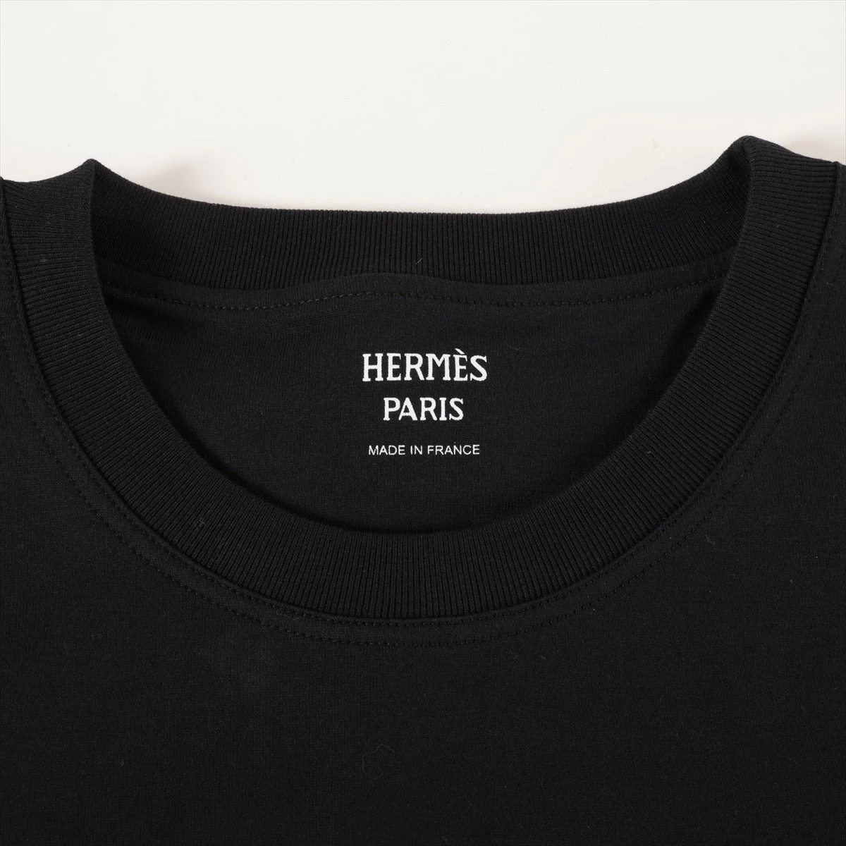 エルメス 24年 コットン Tシャツ 34 レディース ブラック 4H4615DA