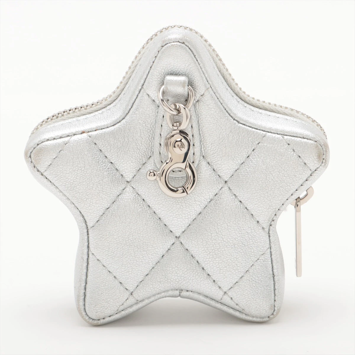 シャネル マトラッセ ラムスキン コインケース シルバー シルバー金具