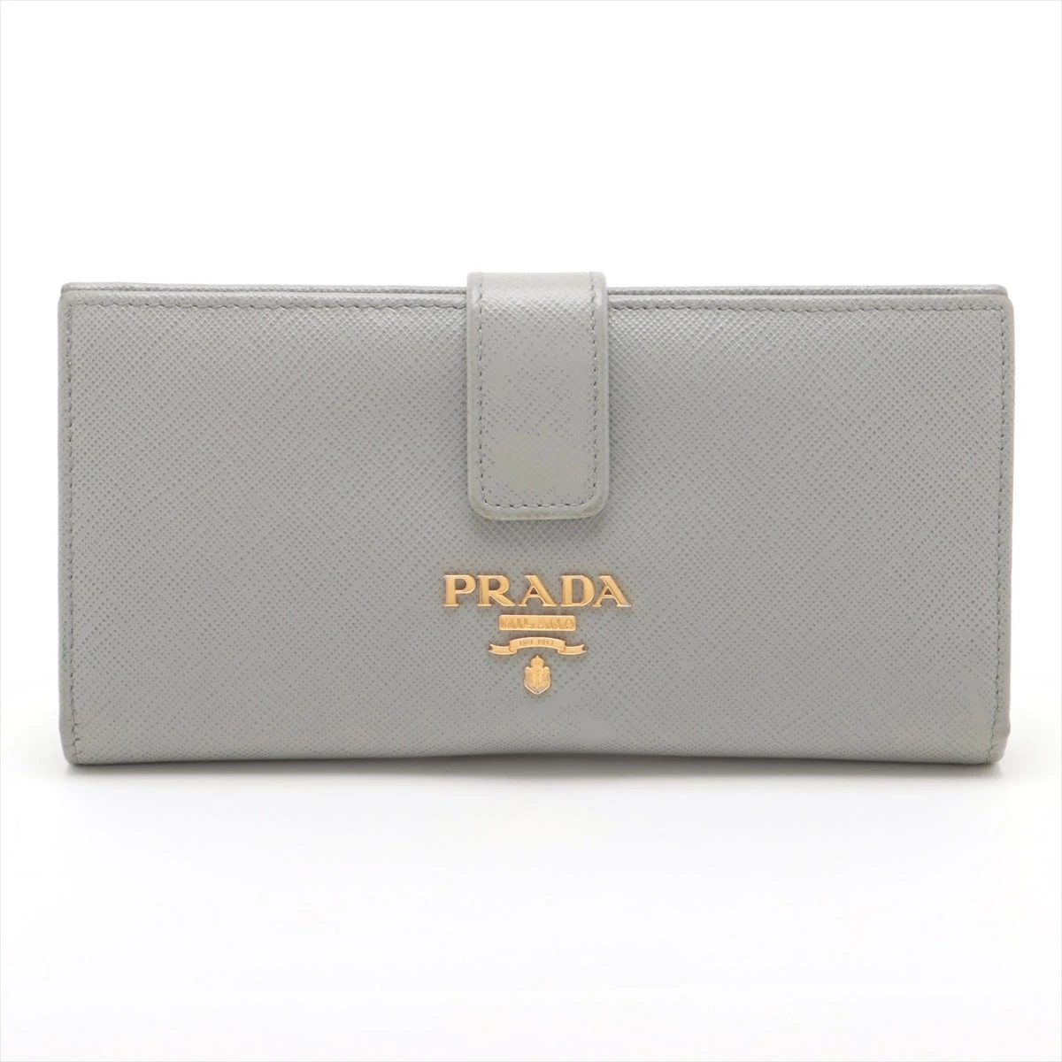 プラダ サフィアーノ 1MV204 レザー 財布　ウォレット ブルー PRADA プラダ 財布 二つ折り レディース サフィアーノ タブ