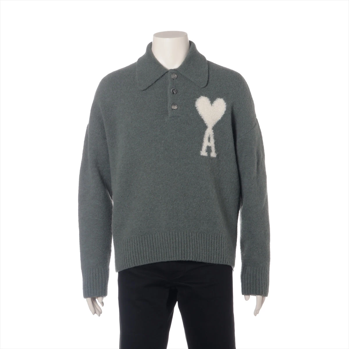 アミ アレクサンドルマテュッシ ウール×アルパカ ニット S メンズ