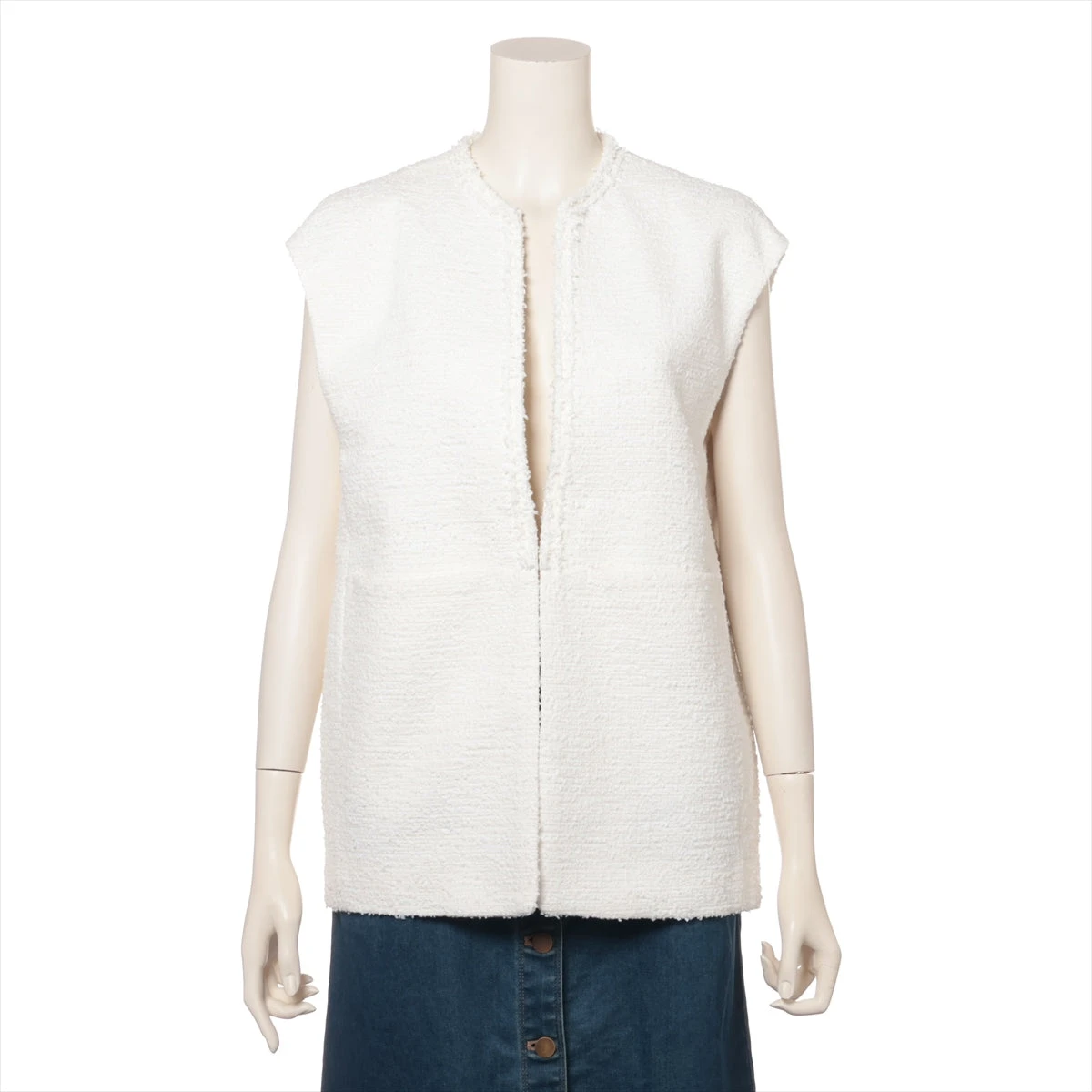 ドゥロワー コットン×ナイロン ジャケット 36 レディース ホワイト