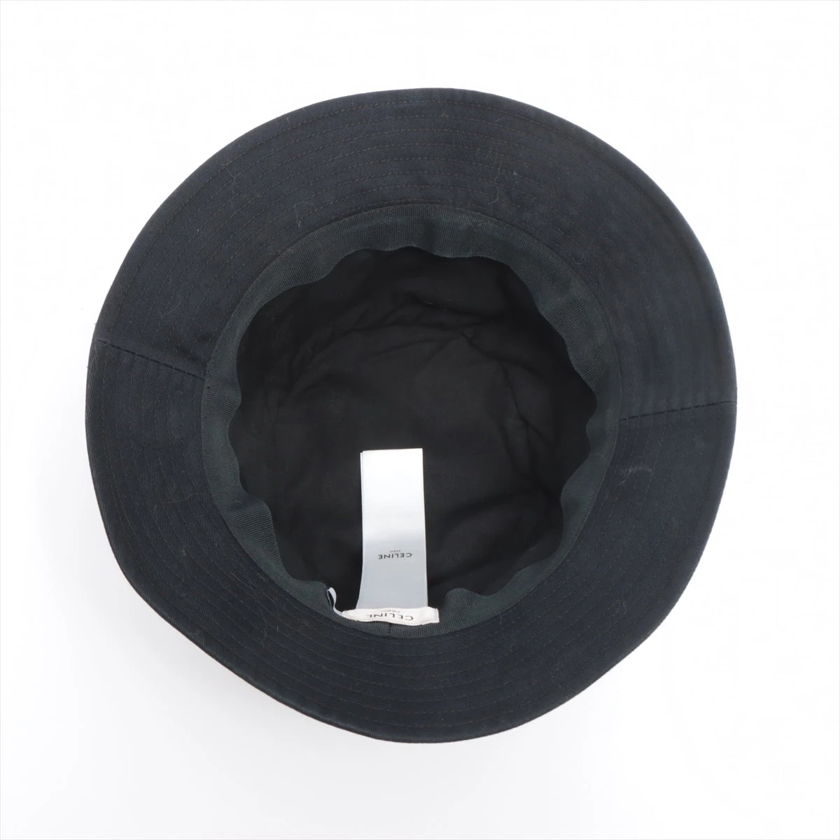 セリーヌ 2AU5B968P ロゴ バケットハット M58cm コットン ブラック  