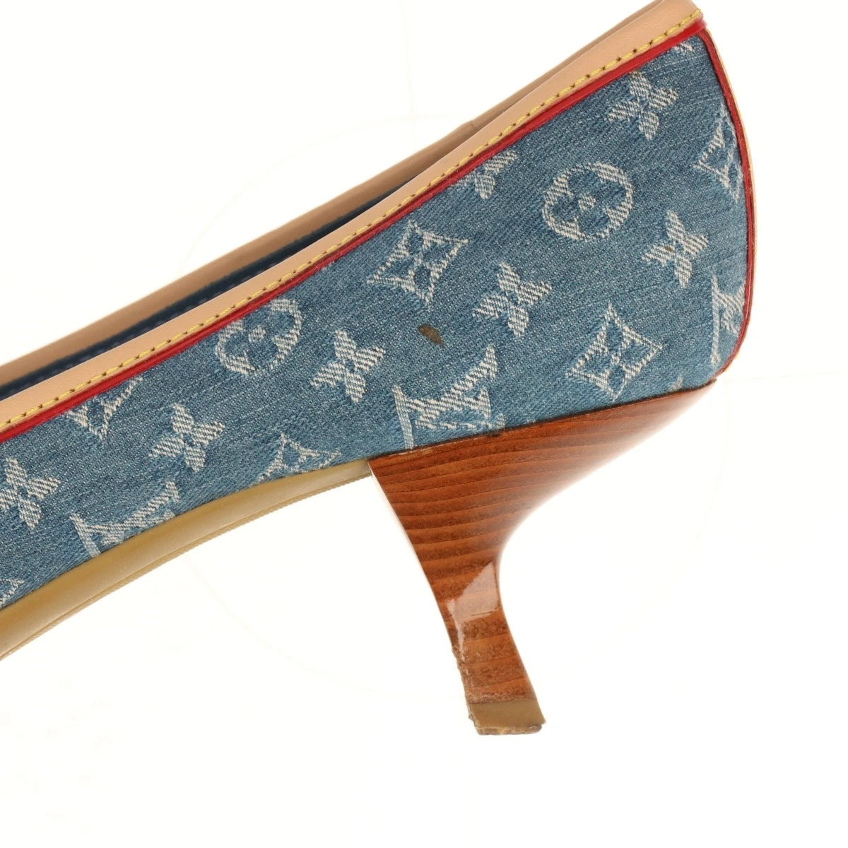 新品同様/未使用級 LOUIS VUITTON パンプス モノグラム アイボリー