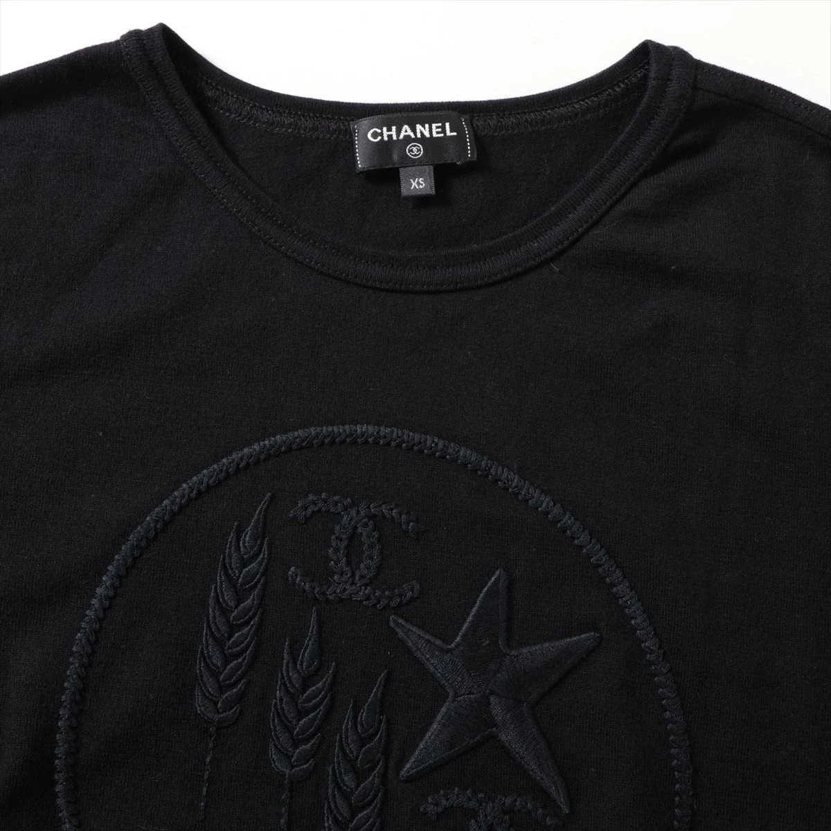 シャネル ココマーク コットン Tシャツ XS レディース ブラック
