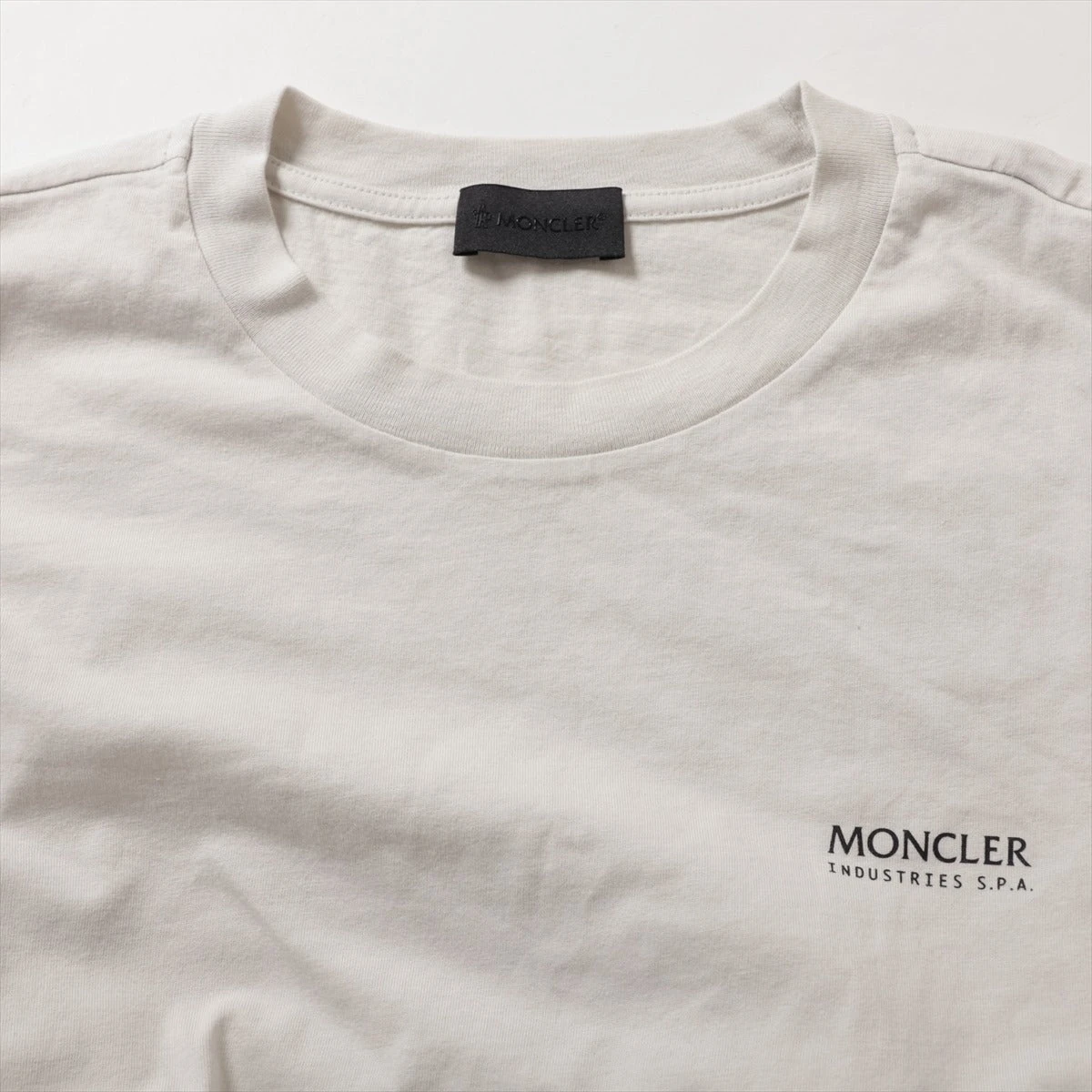 モンクレール 24年 コットン ロングTシャツ M メンズ ライト
