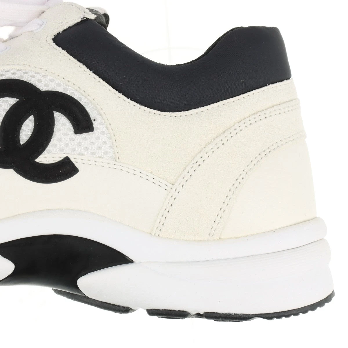 シャネル ココマーク レザー×ファブリック スニーカー EU42 メンズ