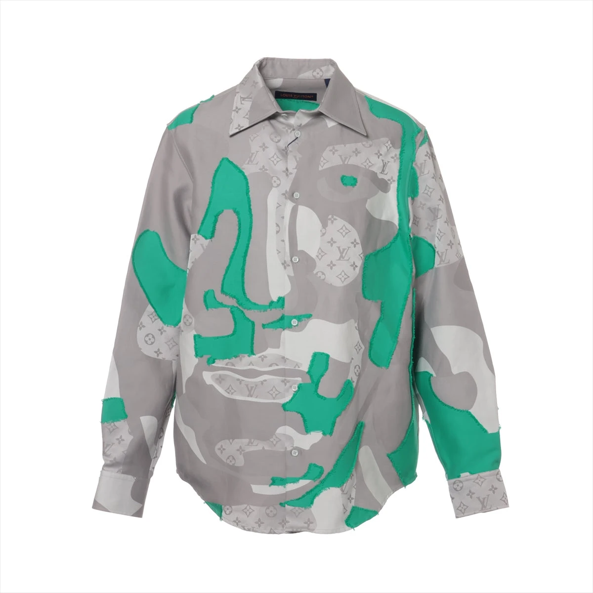 LOUIS VUITTON モノグラム カモフラ シルク シャツ