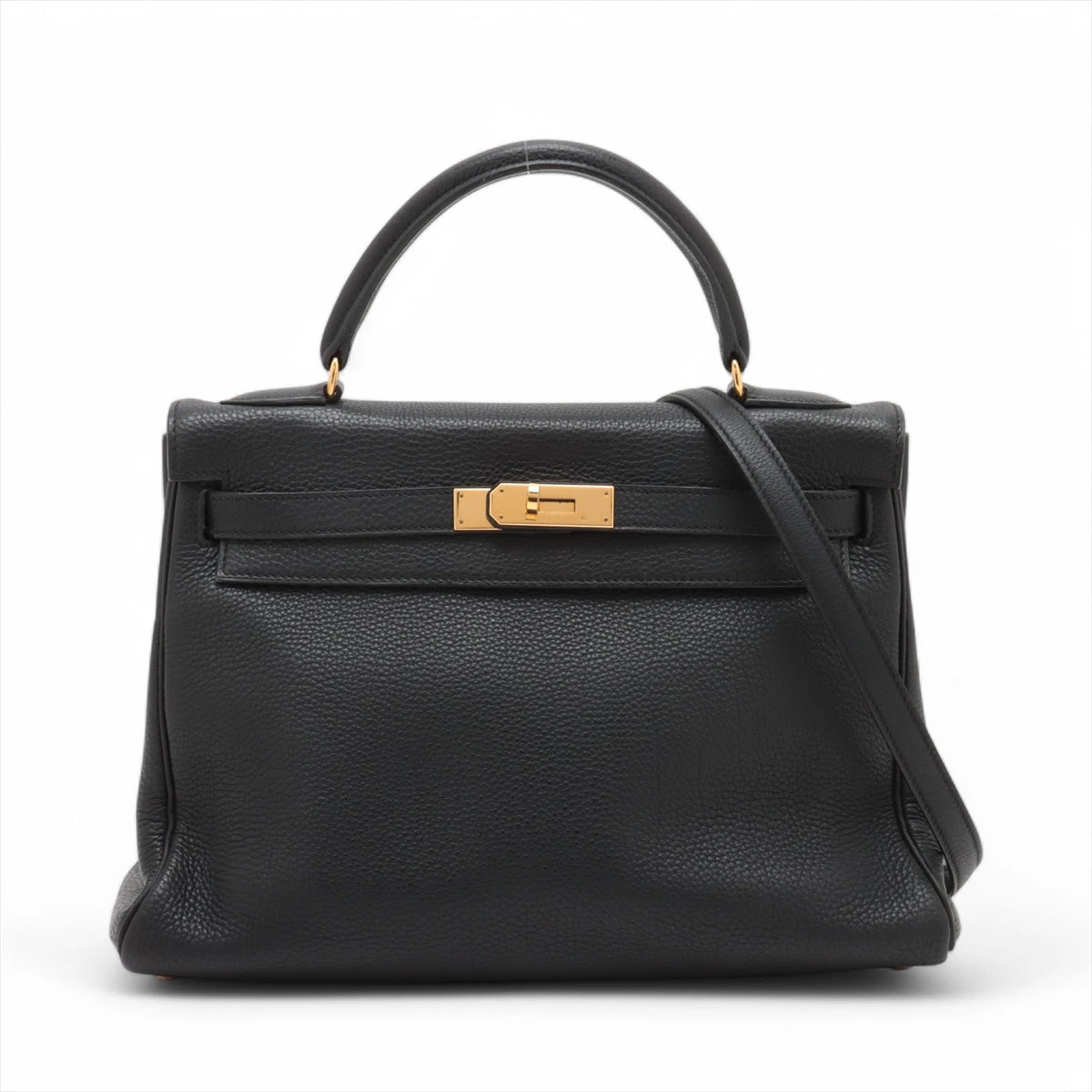 エルメス ケリー32 トゴ ブラック ゴールド金具 □B:1998年