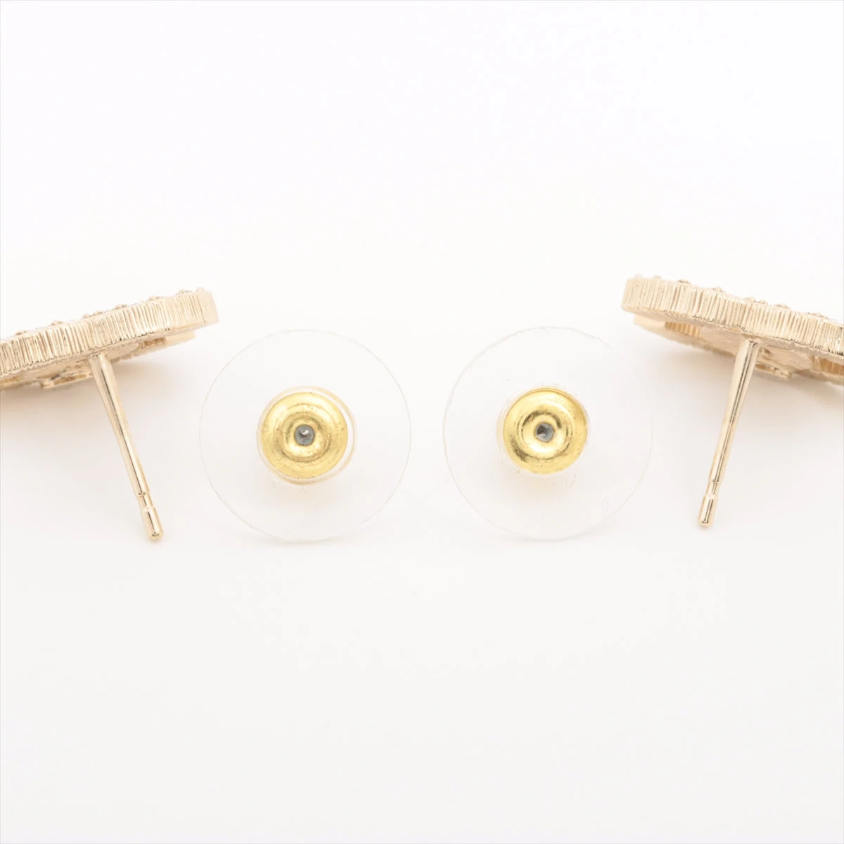 シャネル ココマーク B24K ピアス(両耳用) GP×ラインストーン ゴールド
