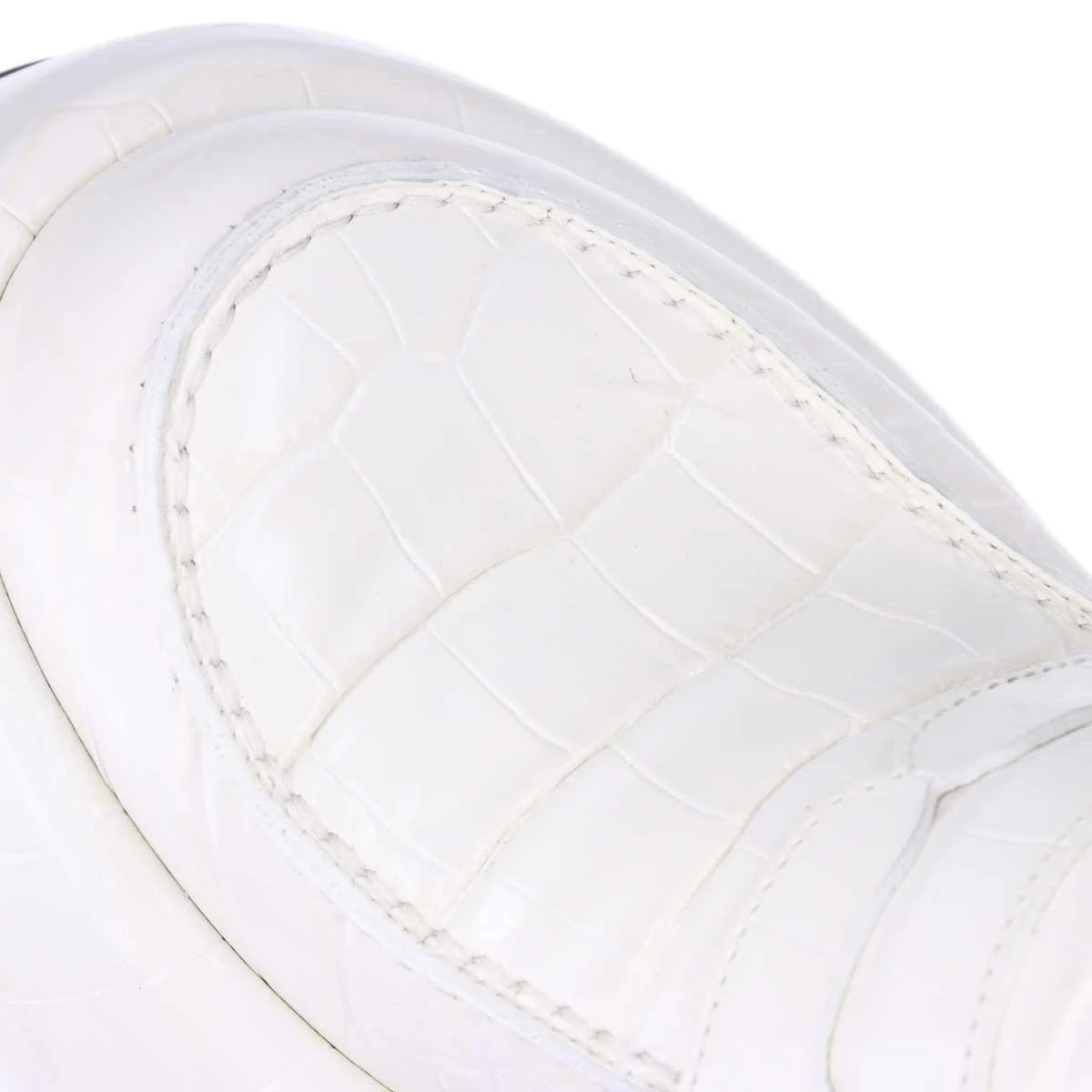 ロエベ クロコ型押し ショートブーツ 36 レディース ホワイト×ブラック