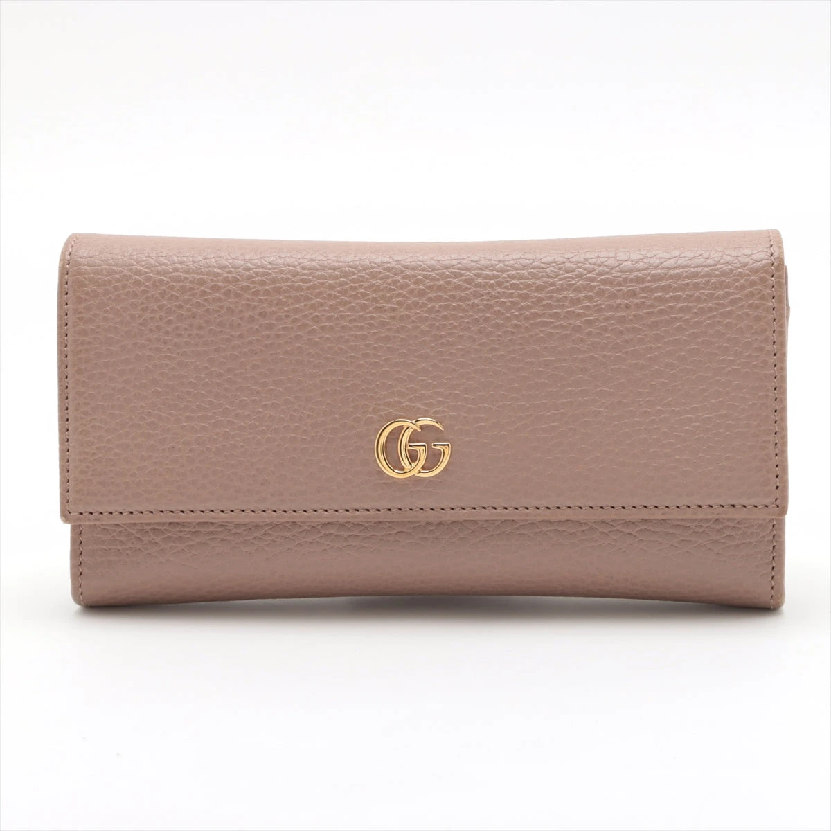 グッチ GGマーモント 456116 レザー 財布 ベージュ A3495787