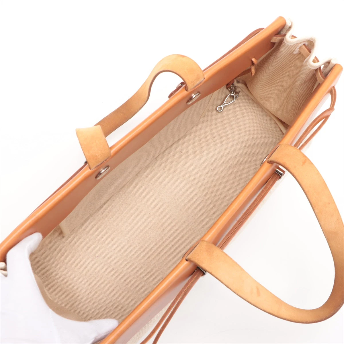 エルメス エールバッグ カバスMM トワルアッシュ×レザー