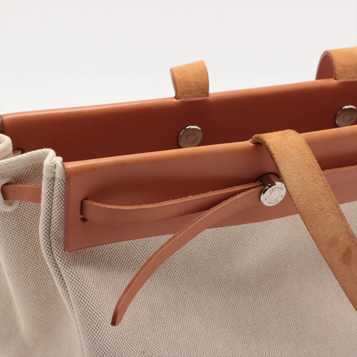 エルメス　エールバッグ　キャンバス レザー トートバッグ　ショルダー　MM 楽天市場】HERMES エルメス エールライン MM グレー シルバー