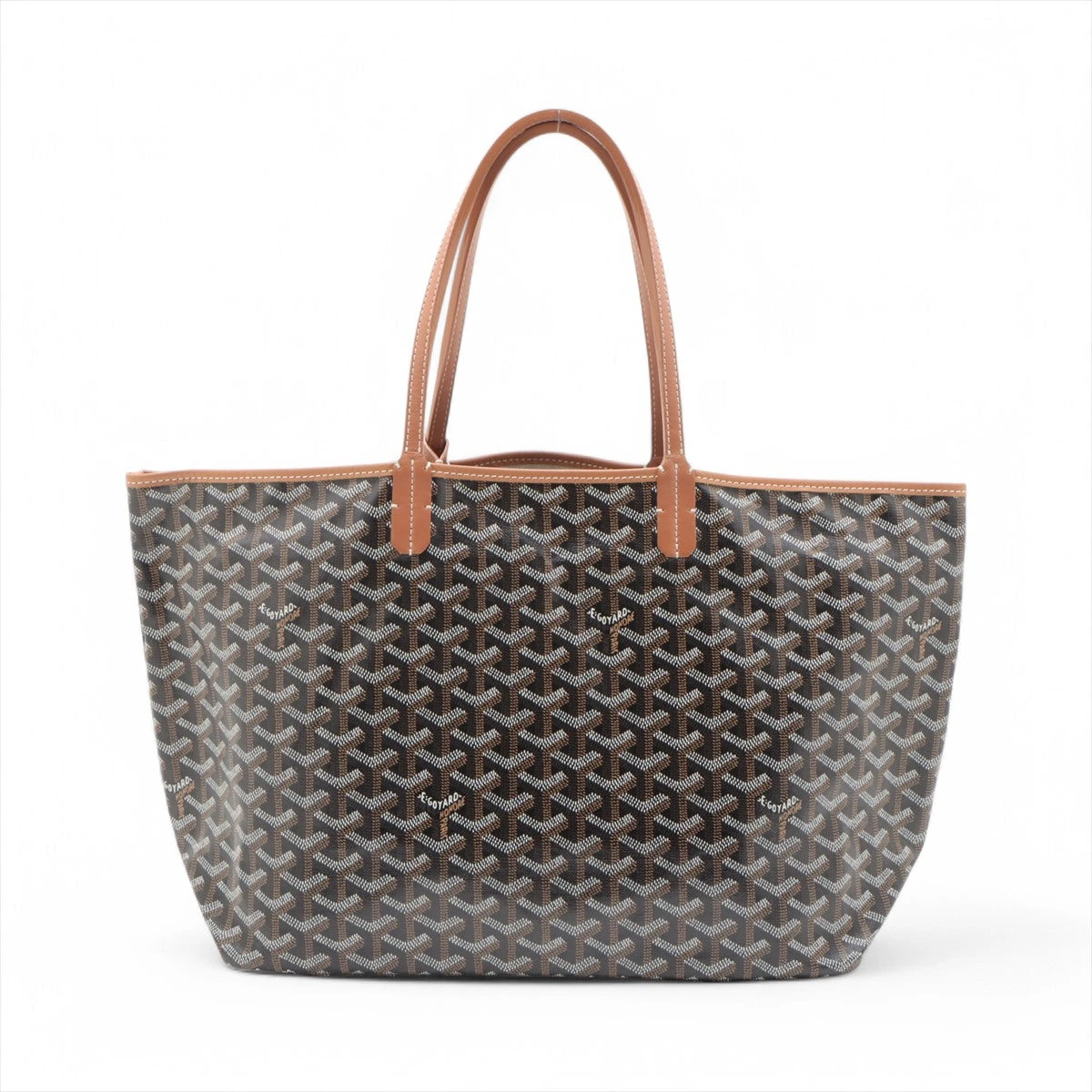 ゴヤール サンルイ PM ホワイト PVC × レザー トート バック GOYARD ゴヤール サンルイPM トートバッグ PVC レザー ホワイト