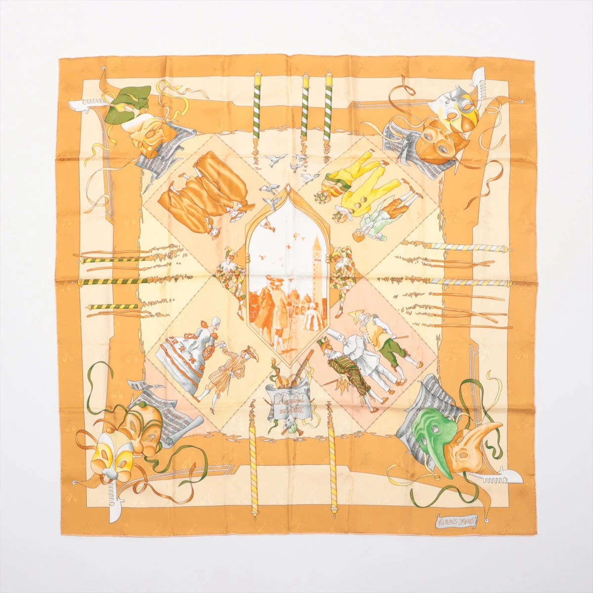 HERMESエルメス、ヴェネツィアカーニバル　カレ90 HERMES エルメス カレ90 LE CARNAVAL DE VENISE (ベニスの