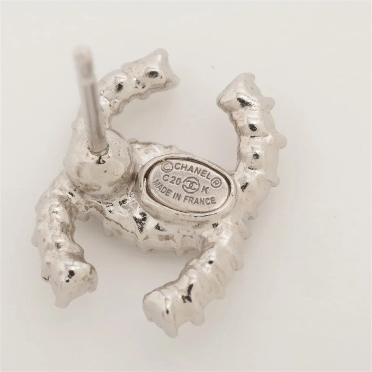 シャネル ココマーク C20K ピアス(両耳用) GP×ラインストーン