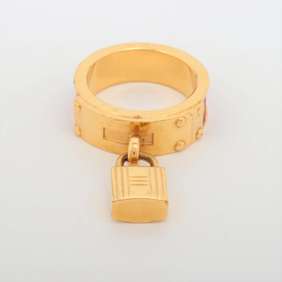 エルメス HERMES スカーフリング ケリー リザード レッド スカーフ留め エルメス ケリー スカーフリング GP×リザード レッド×ゴールド