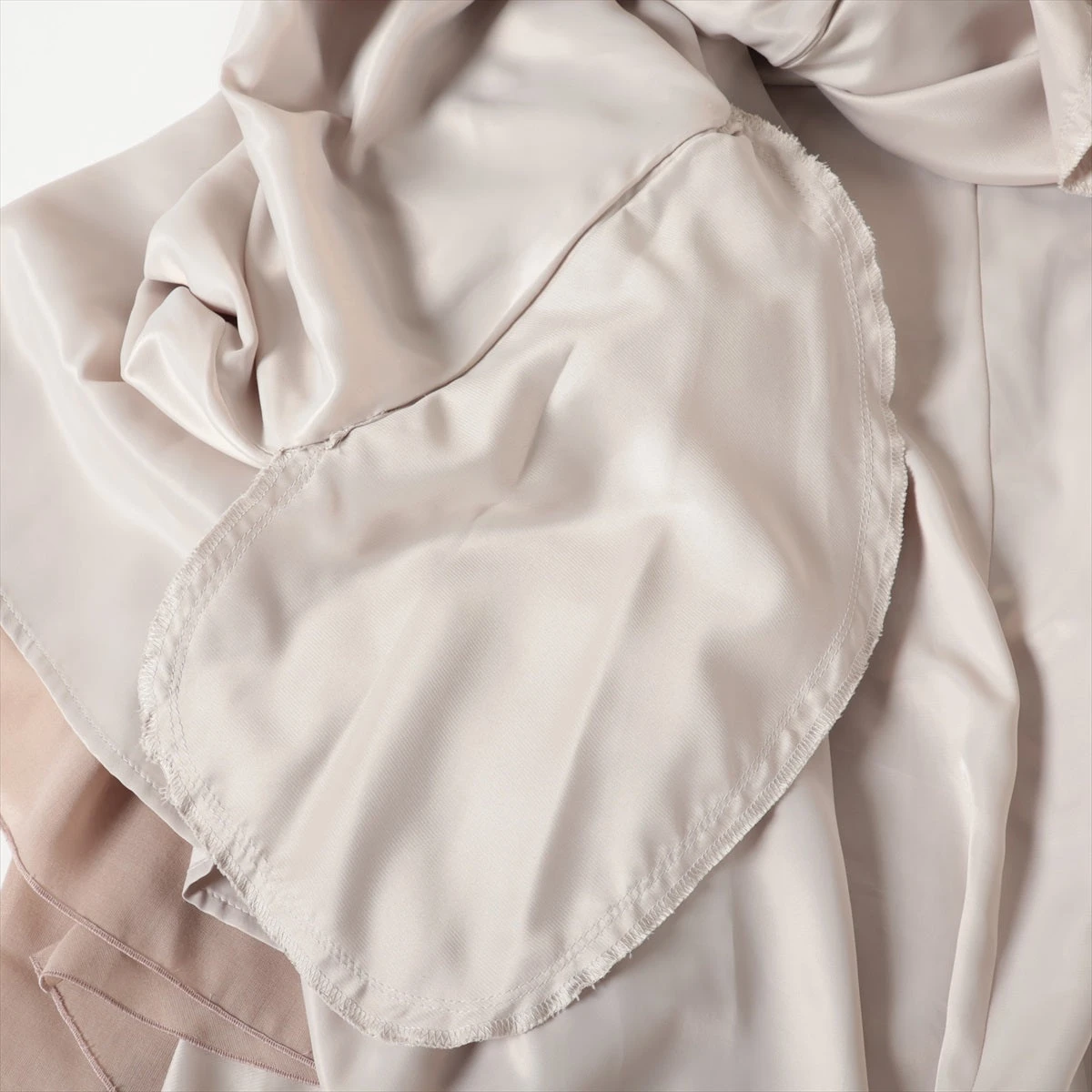 美品✨フォクシー ノースリーブ ワンピース 40 ベージュ系 ひざ丈 フォクシーニューヨーク ウール×ポリエステル ノースリーブ