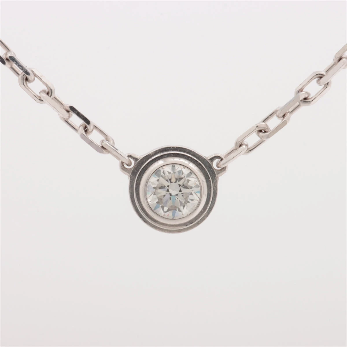 【海外限定】 SM ダムール カルティエ ダイヤ 2.9g 750(WG) ネックレス アクセサリー